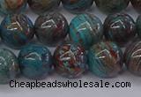 CAG9473 15.5 inches 8mm round blue crazy lace agate beads
