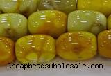 CAG9547 15.5 inches 13*18mm drum dragon veins agate beads
