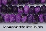 CAG9588 15.5 inches 5*8mm faceted rondelle crazy lace agate beads