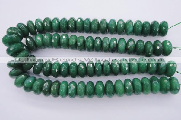 CAJ20 15.5 inches 10*20mm faceted rondelle green aventurine beads