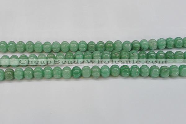 CAJ672 15.5 inches 10*13mm pumpkin green aventurine beads