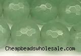 CAJ832 15 inches 10mm faceted round green aventurine beads