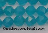 CAM1432 15.5 inches 8mm faceted nuggets dyed amazonite gemstone beads