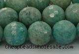 CAM1584 15.5 inches 12mm faceted round Russian amazonite beads