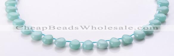CAM52 8*11mm flat teardrop natural amazonite gemstone beads