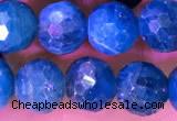 CAP659 15.5 inches 7mm faceted round apatite gemstone beads