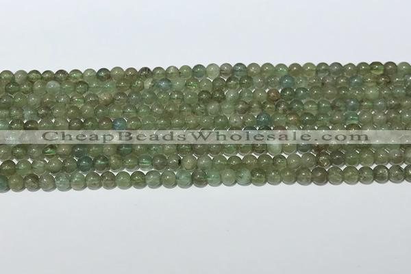 CAP708 15.5 inches 4mm round green apatite gemstone beads wholesale
