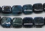 CAP72 15.5 inches 12*12mm square dyed apatite gemstone beads wholesale
