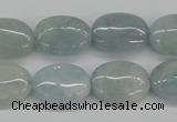 CAQ144 15.5 inches 13*18mm oval natural aquamarine beads wholesale
