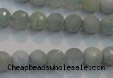 CAQ223 15 inches 8mm faceted round aquamarine beads wholesale