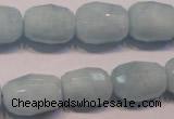 CAQ318 15.5 inches 13*18mm faceted nuggets natural aquamarine beads