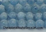 CAQ527 15.5 inches 6mm round AA+ grade natural aquamarine beads