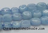 CAQ56 15.5 inches 9*12mm nugget natural aquamarine gemstone beads