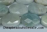 CAQ582 15.5 inches 13*18mm faceted oval aquamarine beads