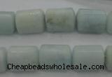 CAQ64 15.5 inches 10*14mm tube natural aquamarine beads wholesale