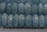 CAQ76 15.5 inches 5*9mm faceted rondelle A grade aquamarine beads
