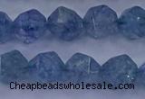 CAQ774 15.5 inches 12mm faceted nuggets imitation aquamarine beads