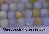 CAQ781 15.5 inches 6mm round natural aquamarine beads