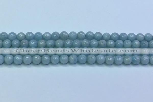 CAQ865 15.5 inches 6mm round aquamarine gemstone beads wholesale