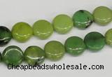 CAU37 15.5 inches 10mm flat round australia chrysoprase beads wholesale