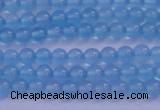 CBC260 15.5 inches 4mm AA grade round ocean blue chalcedony beads