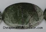 CBG33 15.5 inches 35*50mm oval bronze green gemstone beads