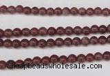 CBQ200 15.5 inches 4mm round strawberry quartz beads wholesale