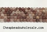 CBQ730 15.5 inches 8mm round strawberry quartz beads wholesale