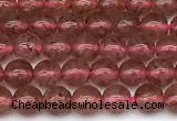 CBQ770 15 inches 4mm round strawberry quartz beads