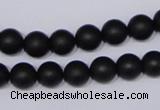 CBS03 15.5 inches 8mm round black stone beads wholesale