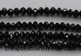 CBS511 15.5 inches 2*3mm faceted rondelle AA grade black spinel beads