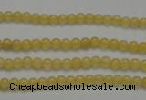 CCA01 15.5 inches 3mm round yellow calcite gemstone beads wholesale