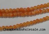 CCA300 15.5 inches 4mm round orange calcite gemstone beads wholesale