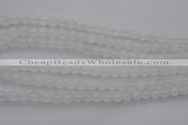 CCA353 15.5 inches 8mm round white calcite beads wholesale