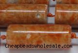 CCA468 15.5 inches 15*40mm tube orange calcite gemstone beads
