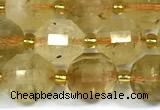 CCB1289 15 inches 9mm - 10mm faceted citrine gemstone beads