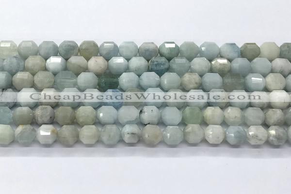 CCB1501 15 inches 7mm - 8mm faceted aquamarine beads