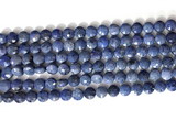 CCB760 15.5 inches 8mm faceted coin blue dumortierite beads