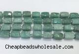 CCB891 11*15mm-12*16mm faceted cuboid Amazonite beads wholesale