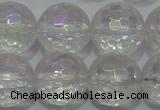 CCC414 15.5 inches 12mm faceted round AB-color white crystal beads