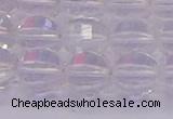 CCC622 15.5 inches 8mm faceted round natural white crystal beads