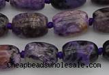 CCG111 15.5 inches 10*14mm drum charoite gemstone beads