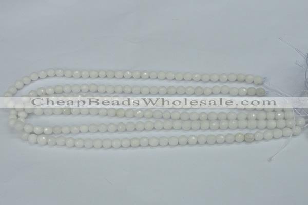 CCN1801 15 inches 6mm faceted round candy jade beads wholesale