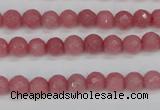 CCN1831 15 inches 6mm faceted round candy jade beads wholesale