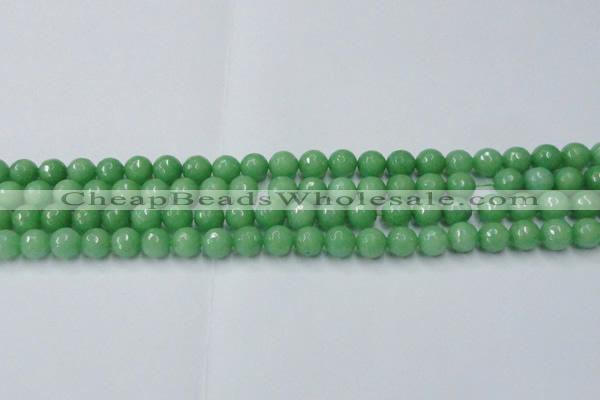 CCN2031 15 inches 8mm faceted round candy jade beads wholesale