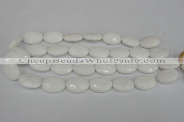 CCN2220 15.5 inches 18*25mm faceted oval candy jade beads