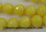 CCN2258 15.5 inches 14mm faceted round candy jade beads wholesale