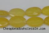 CCN226 15.5 inches 12*18mm faceted oval candy jade beads