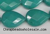 CCN2333 15.5 inches 18*25mm faceted flat teardrop candy jade beads