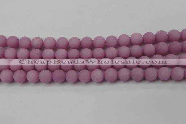 CCN2403 15.5 inches 4mm round matte candy jade beads wholesale